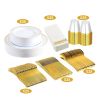 175 Pcs Disposable Gold Rim Dinnerware Set, Serves 25 Guests