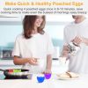 4 Pack Egg Poachers Silicone Egg Poaching Cups - BPA Free Non-Stick for Microwave or Stovetop