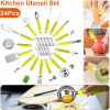 34 Pcs Stainless Steel Kitchen Cooking Utensils Set