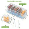 Ice Chilled Condiment Caddy Serving Tray with 5 Removable Containers