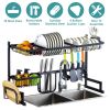 2-Tier Stainless Steel Large Over the Sink Dish Drying Rack Drainer & Organizer