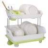 2-Tier Dish & Cutlery Drying Organizer Rack