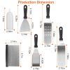 7Pcs Stainless Steel Griddle Accessories Kit, Utensil Tools