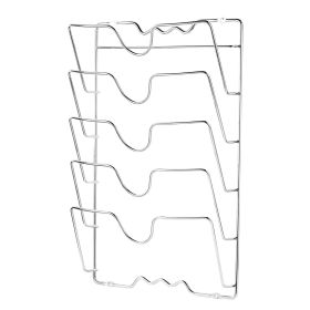 Mounted Pot Lid Rack for Cabinet Door Wall 5 Lids