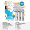 108Pcs Cake Decorating Supplies Kit includes 11in Revolving Turntable and Table Stand