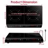 4000W Portable Dual Burner Induction Hot Plate with 9 Power & 9 Temperatures, 0-3 Hour Timer