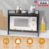 Bakers Rack Carbon Steel Microwave Stand and Storage