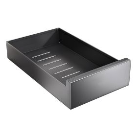 Carbon Steel Pull Out Cabinet Organizer, Slide Out Drawer, Quiet Slide Rail, Black 11.81x16.92x2.75 inch