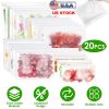 20 Pcs Reusable Food Storage Bags - BPA Free, Freezer Safe