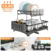 2-Tier Dish Drying Rack with Drainboard