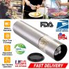 Electric  Stainless Steel Salt and Pepper Grinder with Light Adjustable Coarseness - Battery Operated, Easy Refill
