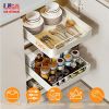 Carbon Steel Pull Out Cabinet Organizer 11.93"Wx16.61"Dx2.2 inch