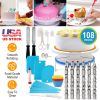 108Pcs Cake Decorating Supplies Kit includes 11in Revolving Turntable and Table Stand