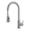 Single Handle Kitchen Sink Faucet, Brushed Nickel Stainless Steel, Pulldown Head w/Flexible Sprayer