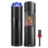 Electric Salt and Pepper Grinder - Battery Powered, LED Indicator, Adjustable Coarseness, One Hand Easy Operation
