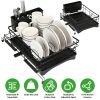 Extra Large Retractable Dish Drying Rack with Drainboard