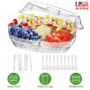 Perfect Fruit Ice Serving Tray with Lid and 4 Compartments