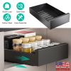 Carbon Steel Pull Out Cabinet Organizer, Slide Out Drawer, Quiet Slide Rail, Black 11.81x16.92x2.75 inch