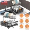 2-Tier Dish Drying Rack with Drainboard