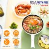 Dual Power Non-Stick Hot Pot, Rapid Noodles Cooker with Long Handle Steamer & Spatula, Portable