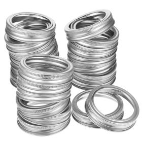 24 Pcs Regular Mouth Canning Jar Metal Rings Split-Type Jar Bands Replacement - Fits Ball Kerr Mason Jars
