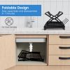 2 Tier Dish Drying Rack with Cup Holder, Foldable