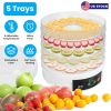 5 Layer Electric Clear Food Dehydrator with Adjustable Thermostat Timer