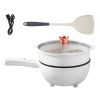 Dual Power Non-Stick Hot Pot, Rapid Noodles Cooker with Long Handle Steamer & Spatula, Portable