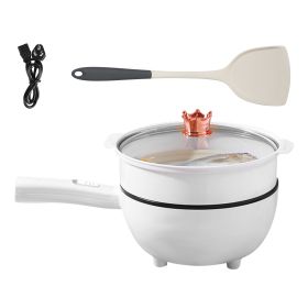 Dual Power Non-Stick Hot Pot, Rapid Noodles Cooker with Long Handle Steamer & Spatula, Portable