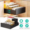 Carbon Steel Pull Out Cabinet Organizer, Slide Out Drawer, Quiet Slide Rail, Black 11.81x16.92x2.75 inch