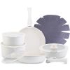 17Pcs Nonstick Cookware Set Induction Kitchen Pots And Pans Set With Detachable Handles