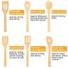 6Pcs Bamboo Cooking Utensils