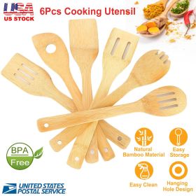 6Pcs Bamboo Cooking Utensils