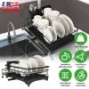 Extra Large Retractable Dish Drying Rack with Drainboard