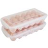 2Pcs Plastic 18 Egg Holder Stackable Storage Box for Refrigerator