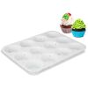 2 Pack - 12 Cups Nonstick Silicone Muffin Pans
