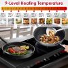 4000W Portable Dual Burner Induction Hot Plate with 9 Power & 9 Temperatures, 0-3 Hour Timer