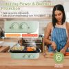 2-in-1 Non-Stick Hot Pot and Griddle with Glass Lid, Portable, Fast Heating for 1-2
