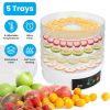 5 Layer Electric Clear Food Dehydrator with Adjustable Thermostat Timer