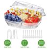 Perfect Fruit Ice Serving Tray with Lid and 4 Compartments