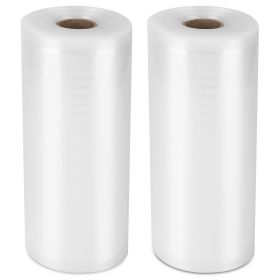 2 Rolls of Vacuum Sealer Bags, 10.82 inch x 49 ft
