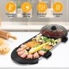 2 in 1 Electric & Smokeless Non-Stick Hot Pot with BBQ Grill Cooker