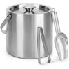 3L Stainless Steel Insulated Ice Bucket with Lid Scoop and Handle