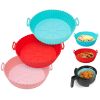 3Pcs Reusable Foldable Air Fryer Silicone Liners