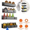 4Pcs Spice Rack Strong Magnetic Storage with 8 Removable Hooks