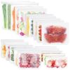 20 Pcs Reusable Food Storage Bags - BPA Free, Freezer Safe