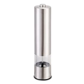 Electric  Stainless Steel Salt and Pepper Grinder with Light Adjustable Coarseness - Battery Operated, Easy Refill