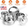 Stainless Steel Fast Even Heat Induction Cookware Set