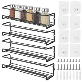 4 Pcs Wall Mount Spice Racks