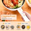 Dual Power Non-Stick Hot Pot, Rapid Noodles Cooker with Long Handle Steamer & Spatula, Portable